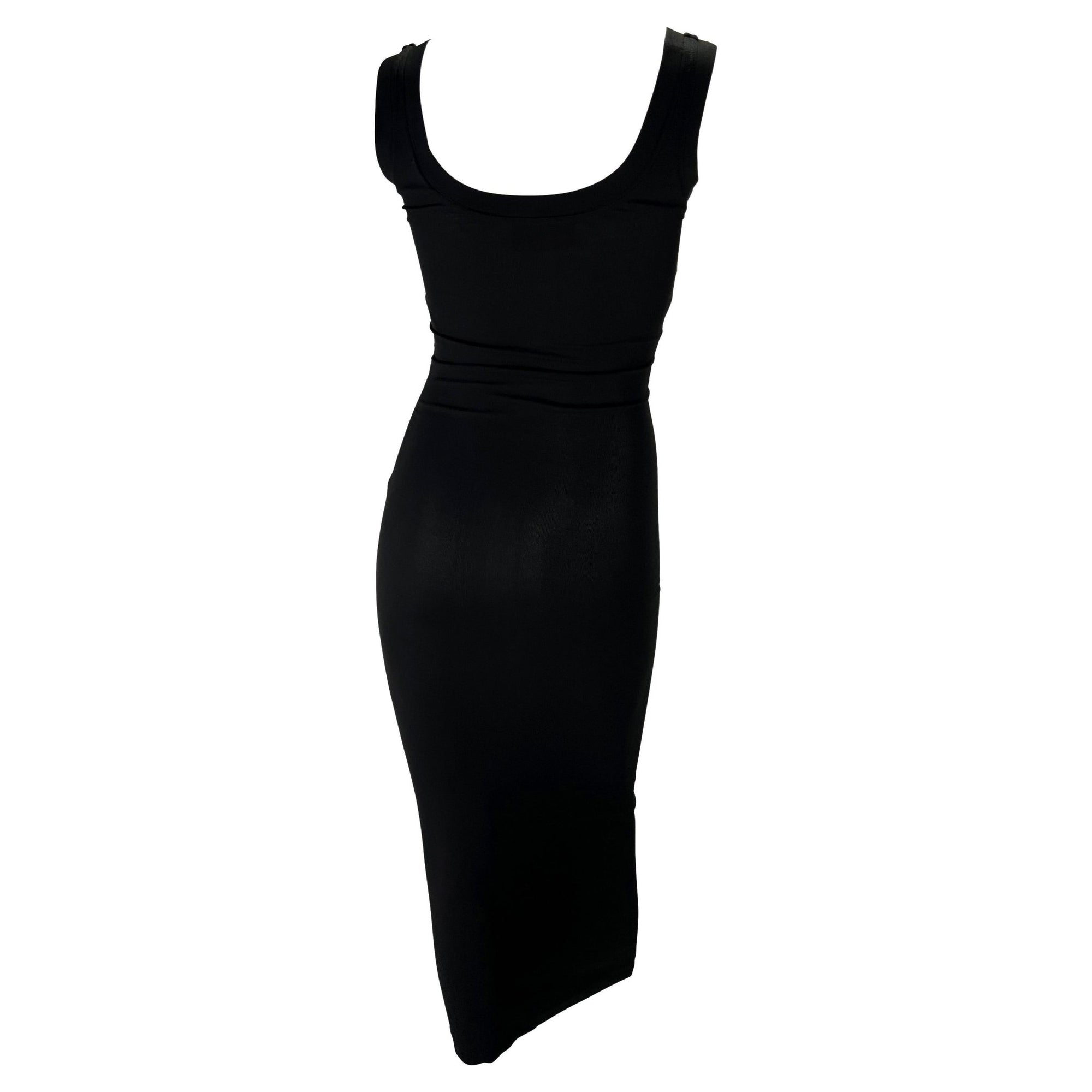 S/S 2003 Dolce & Gabbana 'Sex & Love' Stretch Black Tank Dress - RealList