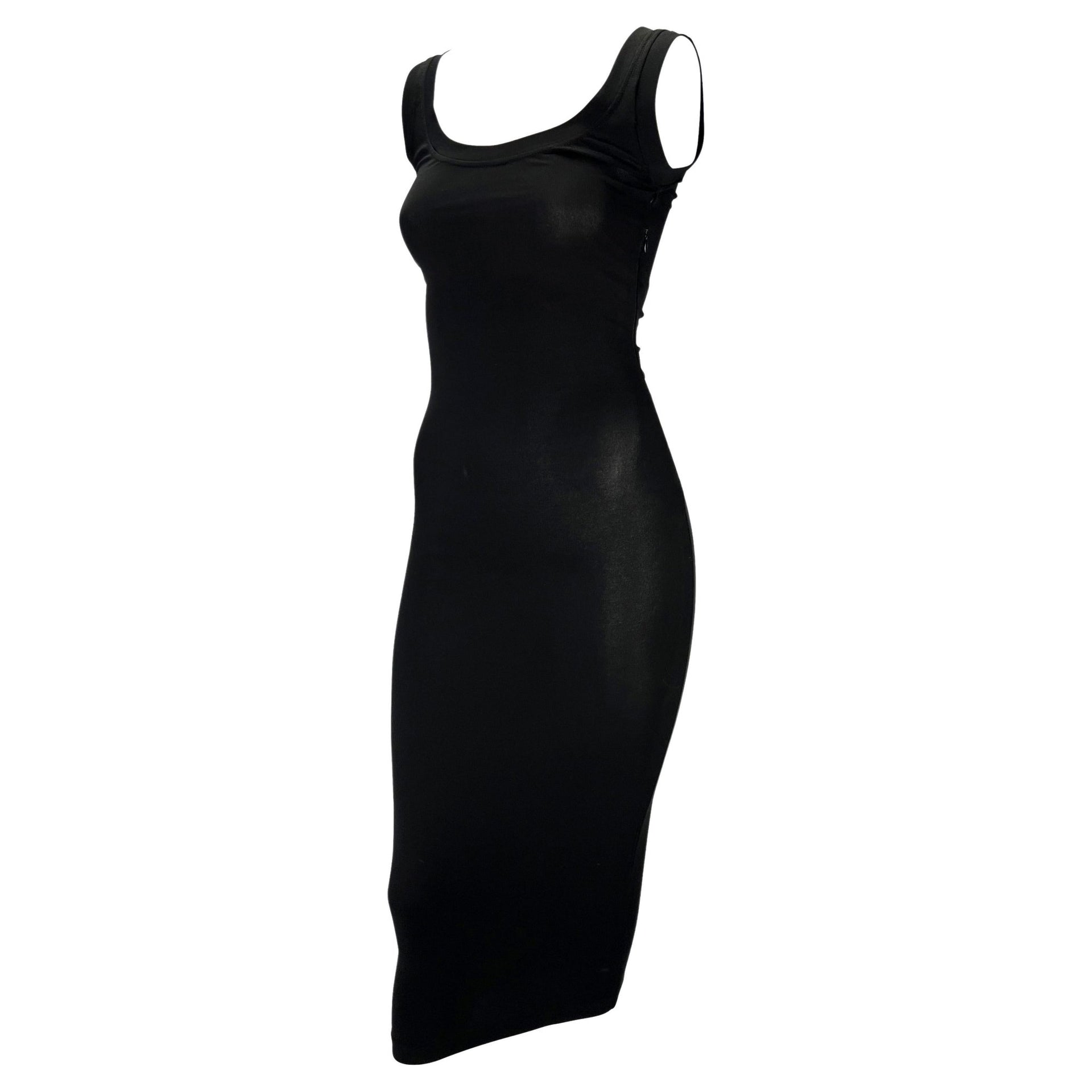 S/S 2003 Dolce & Gabbana 'Sex & Love' Stretch Black Tank Dress - RealList