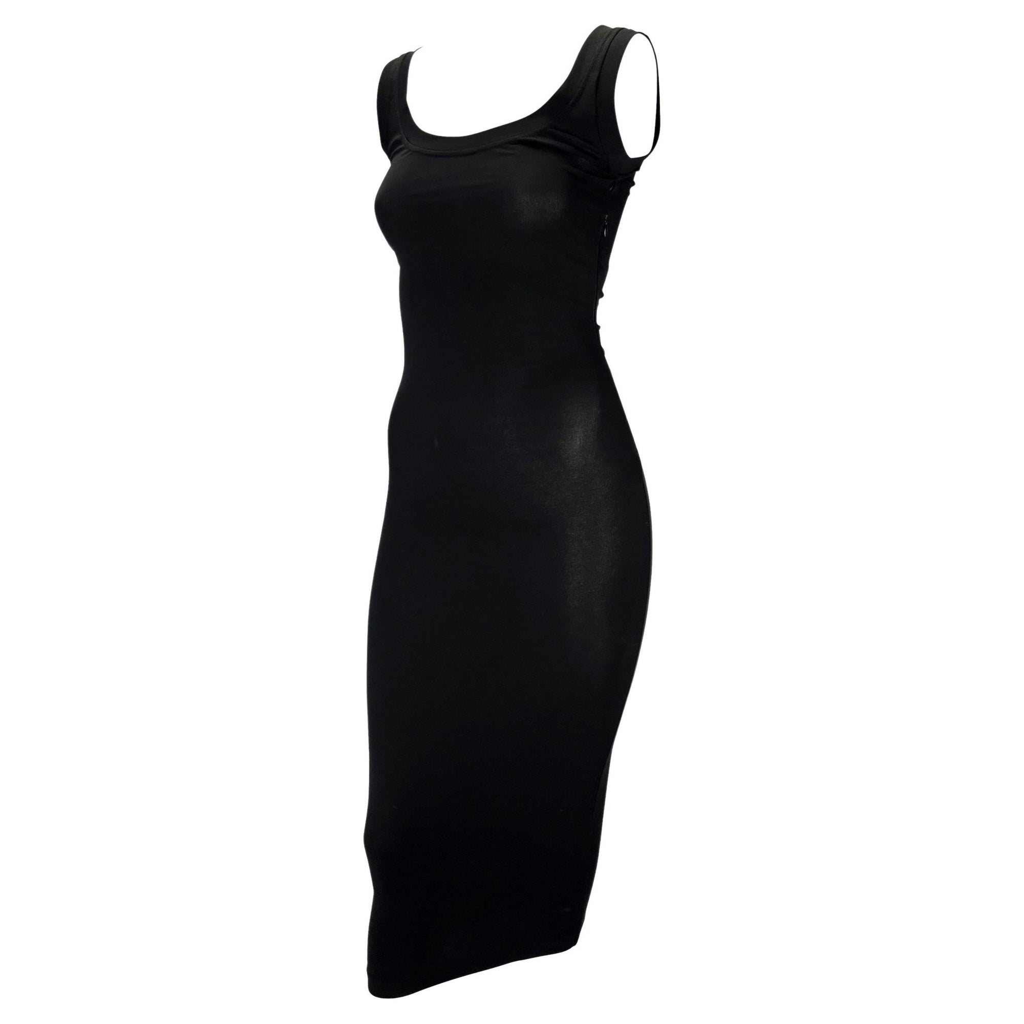 S/S 2003 Dolce & Gabbana 'Sex & Love' Stretch Black Tank Dress - RealList