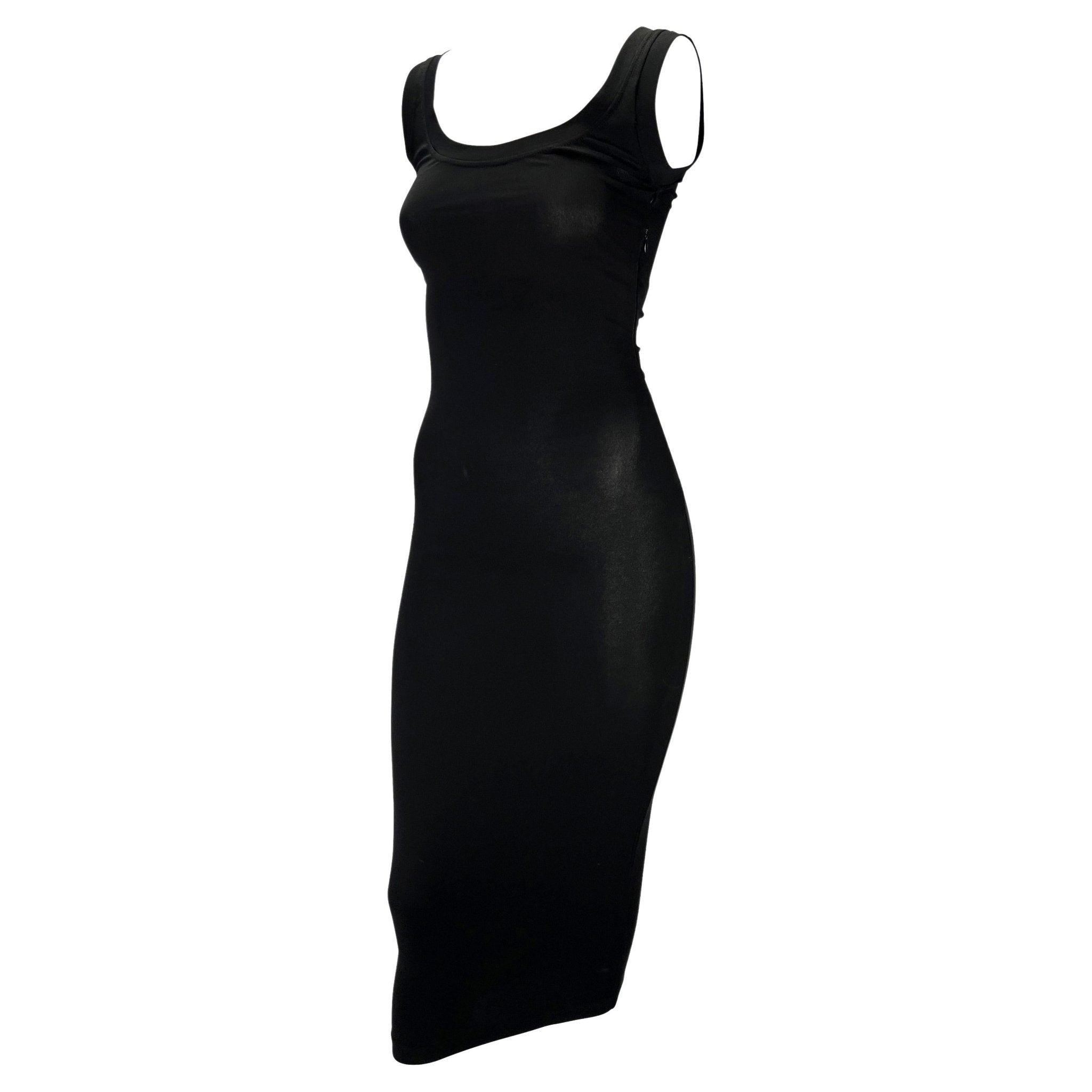 S/S 2003 Dolce & Gabbana 'Sex & Love' Stretch Black Tank Dress - RealList