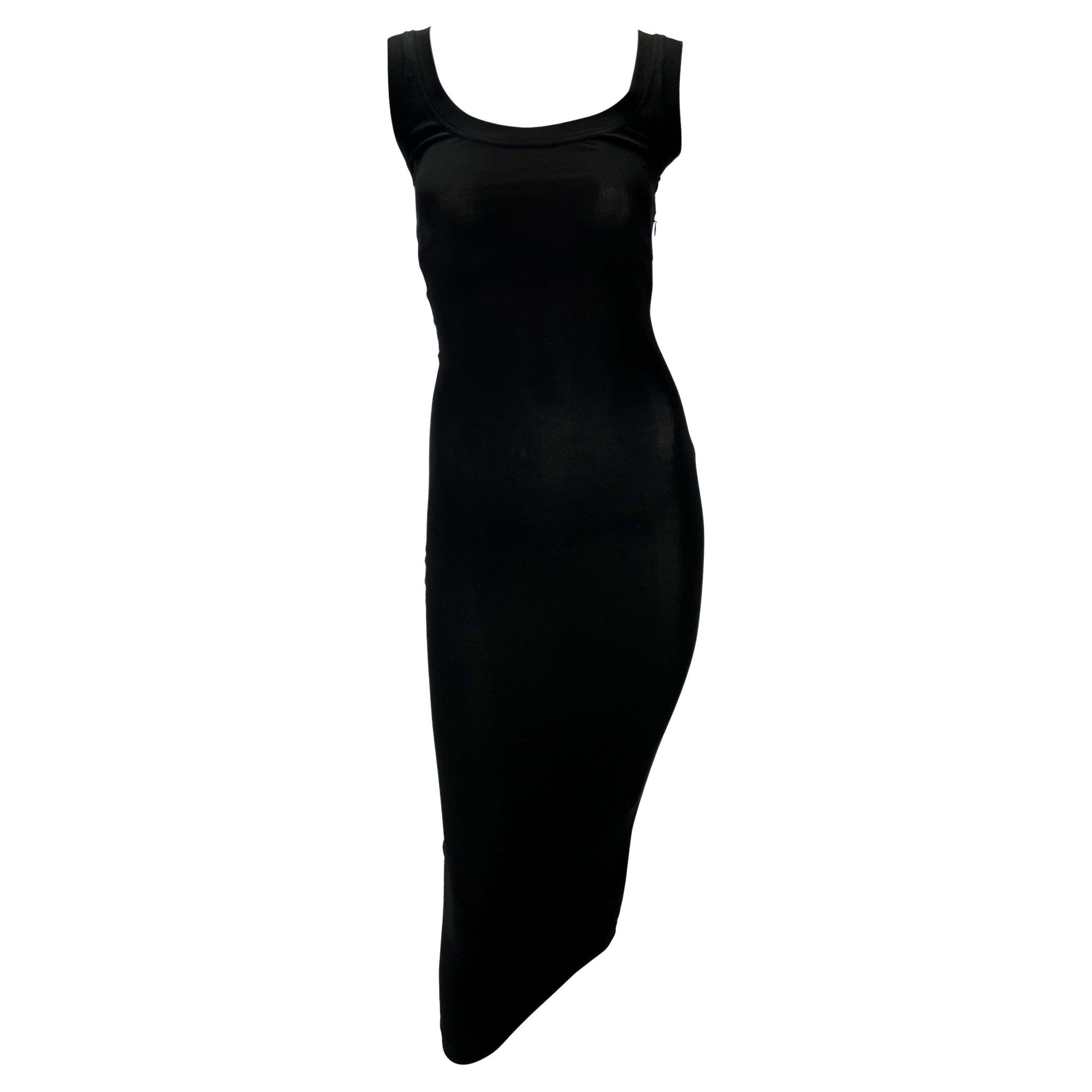 S/S 2003 Dolce & Gabbana 'Sex & Love' Stretch Black Tank Dress - RealList
