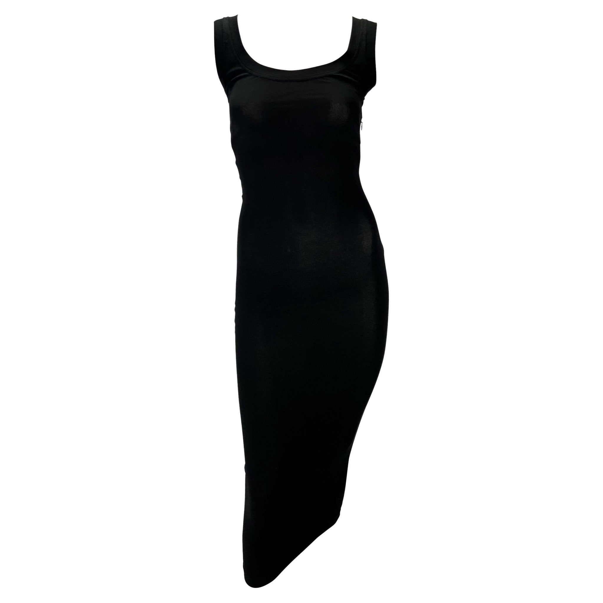 S/S 2003 Dolce & Gabbana 'Sex & Love' Stretch Black Tank Dress - RealList