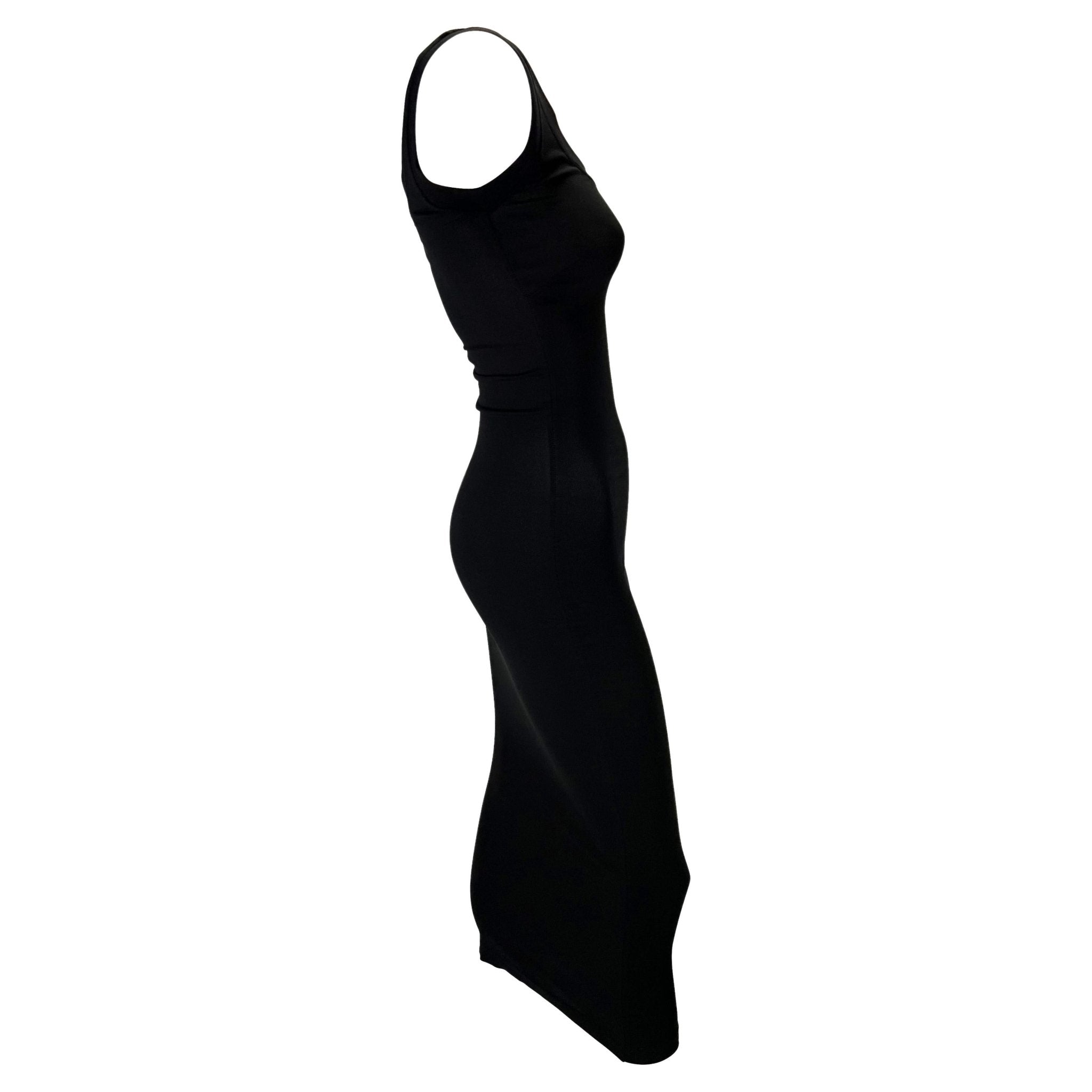 S/S 2003 Dolce & Gabbana 'Sex & Love' Stretch Black Tank Dress - RealList