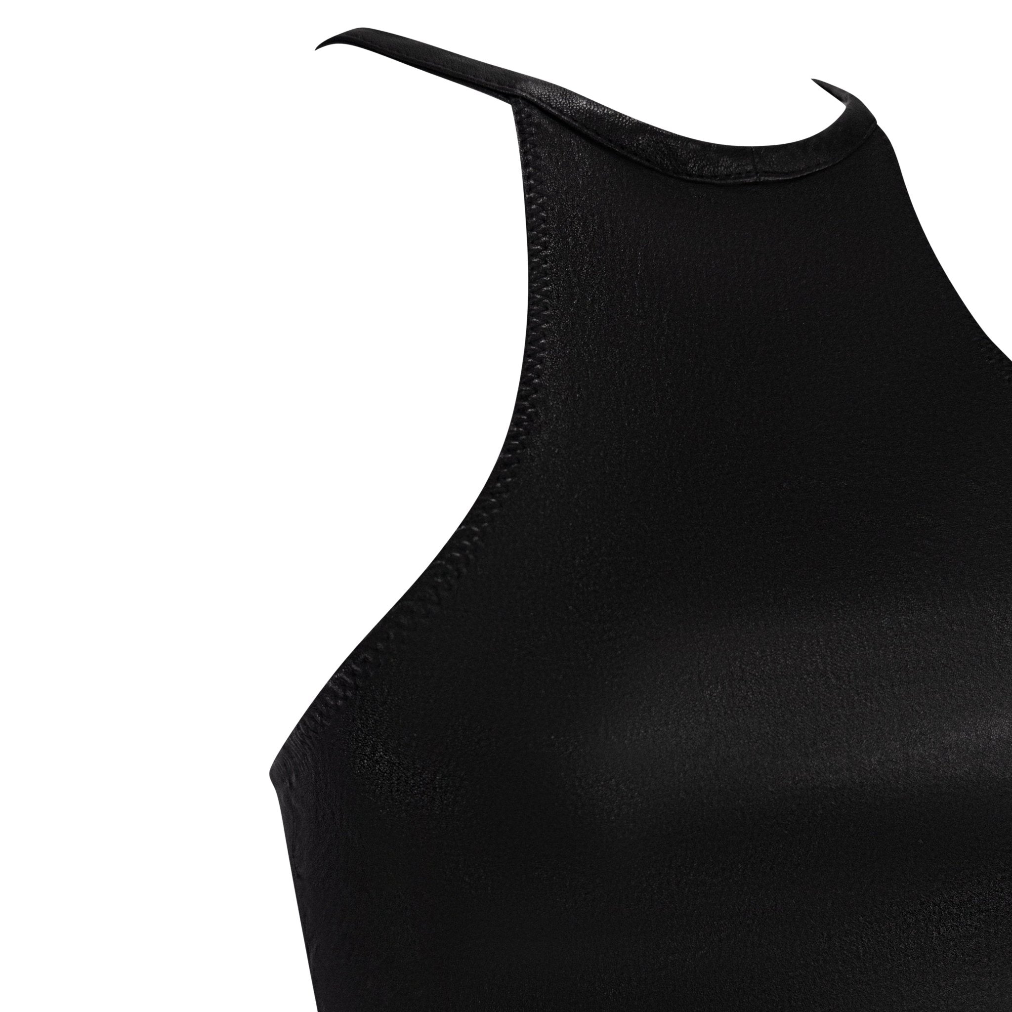 S/S 2003 Dsquared2 Black Leather Racerback Tank Top - RealList