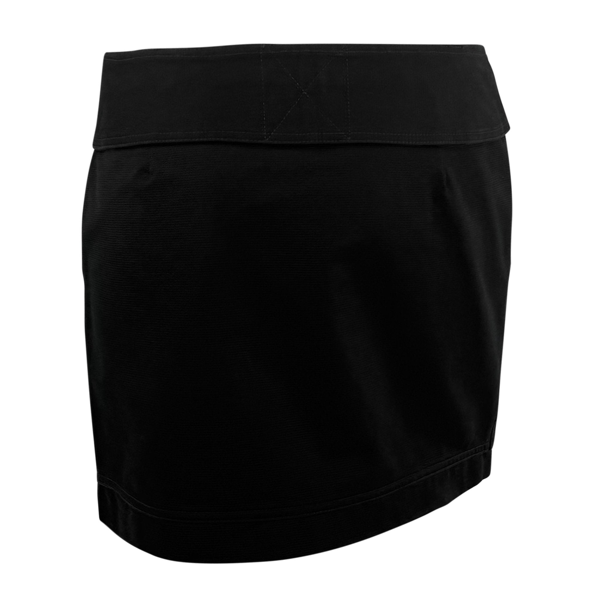 S/S 2003 Gucci by Tom Ford Black Cotton Twill Silk Belted Mini Skirt - RealList