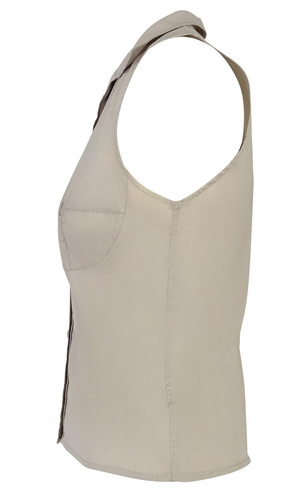S/S 2003 Yves Saint Laurent by Tom Ford Anatomic Panel Dalà­ Sleeveless Top - RealList