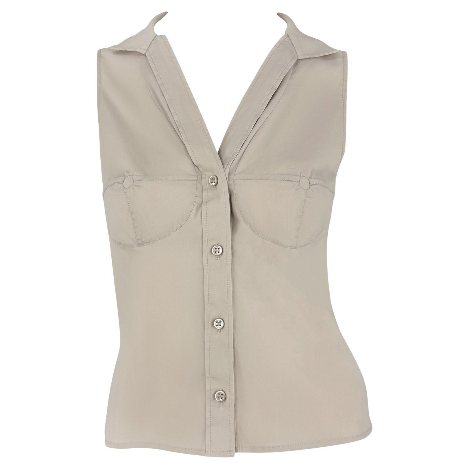 S/S 2003 Yves Saint Laurent by Tom Ford Anatomic Panel Dalà­ Sleeveless Top - RealList