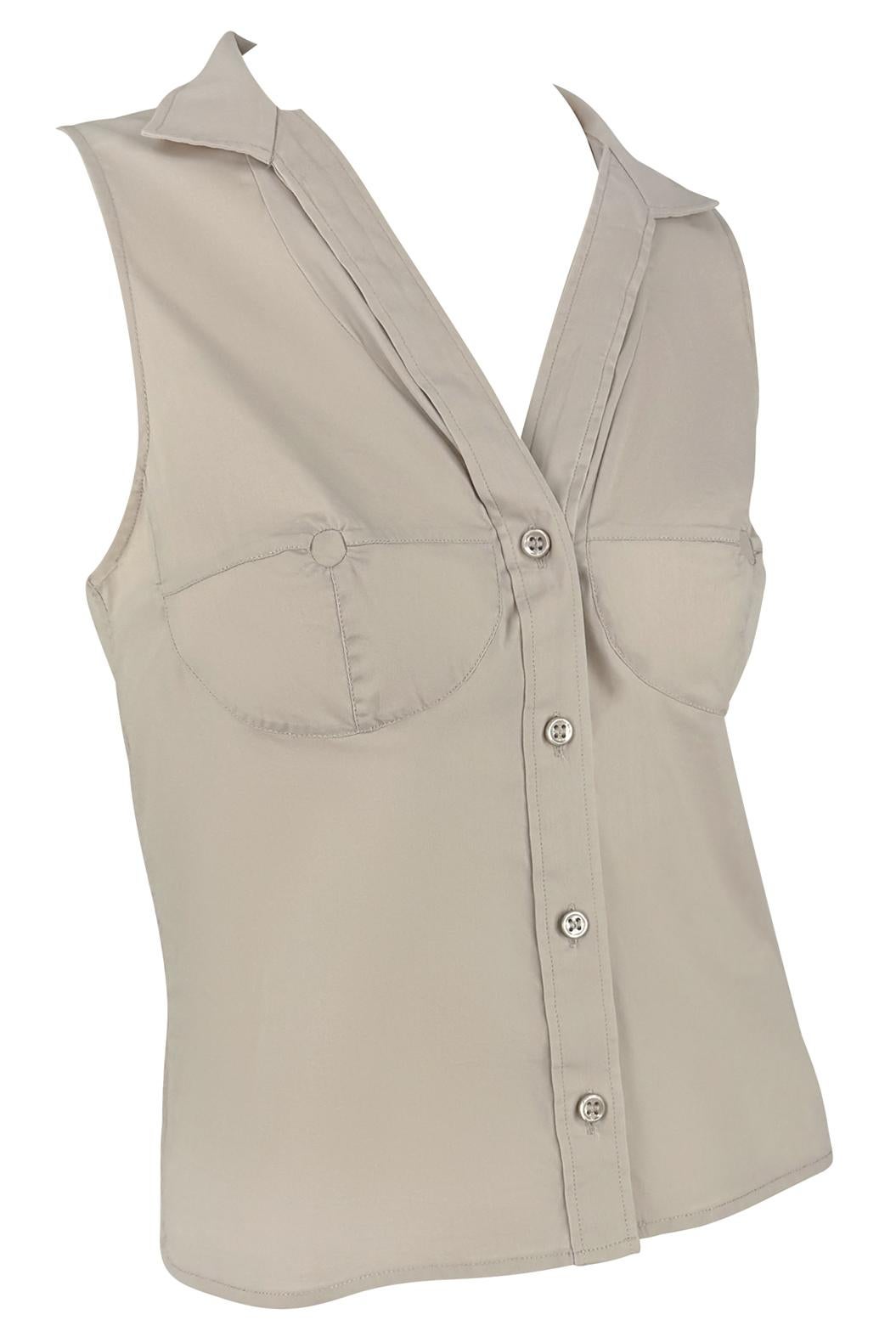 S/S 2003 Yves Saint Laurent by Tom Ford Anatomic Panel Dalà­ Sleeveless Top - RealList