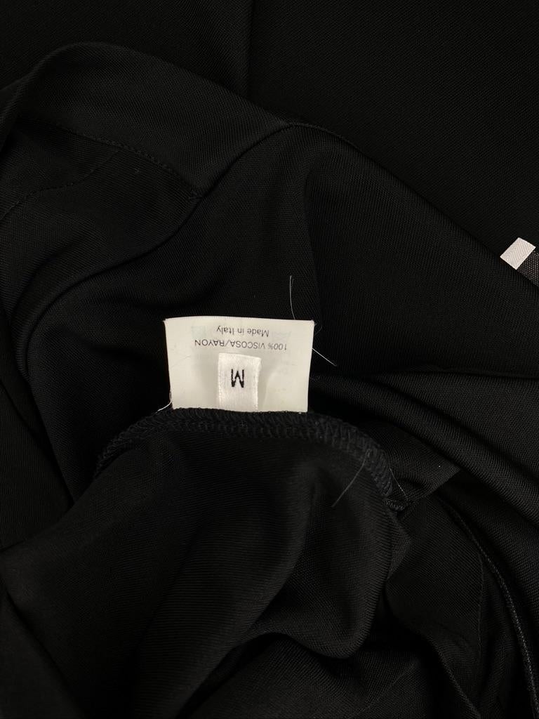 S/S 2003 Yves Saint Laurent by Tom Ford Black Floral Applique Runway Dress - RealList