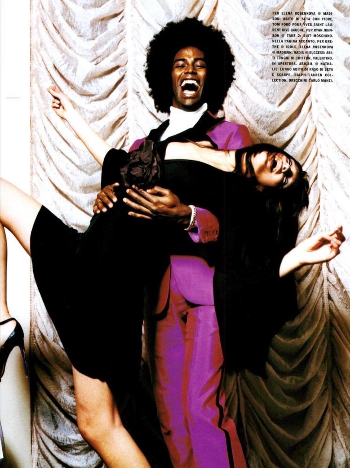 S/S 2003 Yves Saint Laurent by Tom Ford Black Floral Applique Runway Dress - RealList