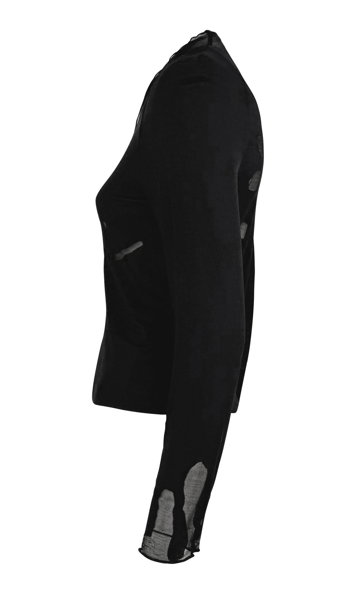 S/S 2003 Yves Saint Laurent by Tom Ford Runway Sheer Anatomic Pattern Shirt - RealList