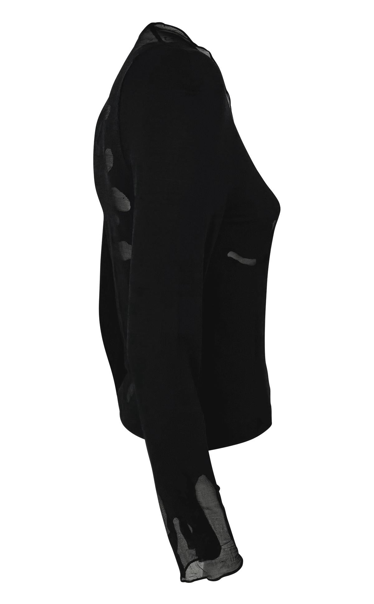 S/S 2003 Yves Saint Laurent by Tom Ford Runway Sheer Anatomic Pattern Shirt - RealList