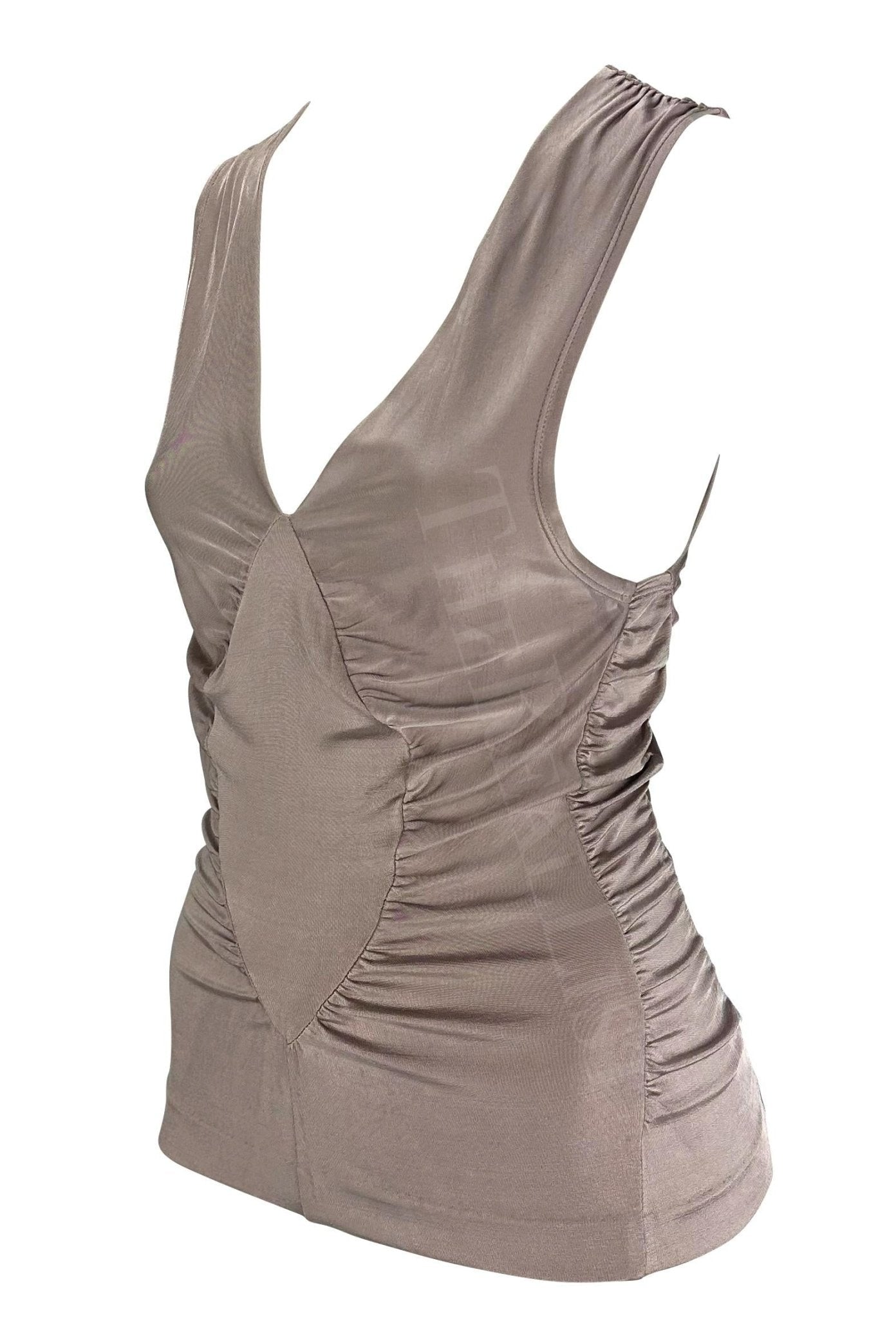 S/S 2003 Yves Saint Laurent Rive Gauche by Tom Ford Blush Slinky Tank Top - RealList