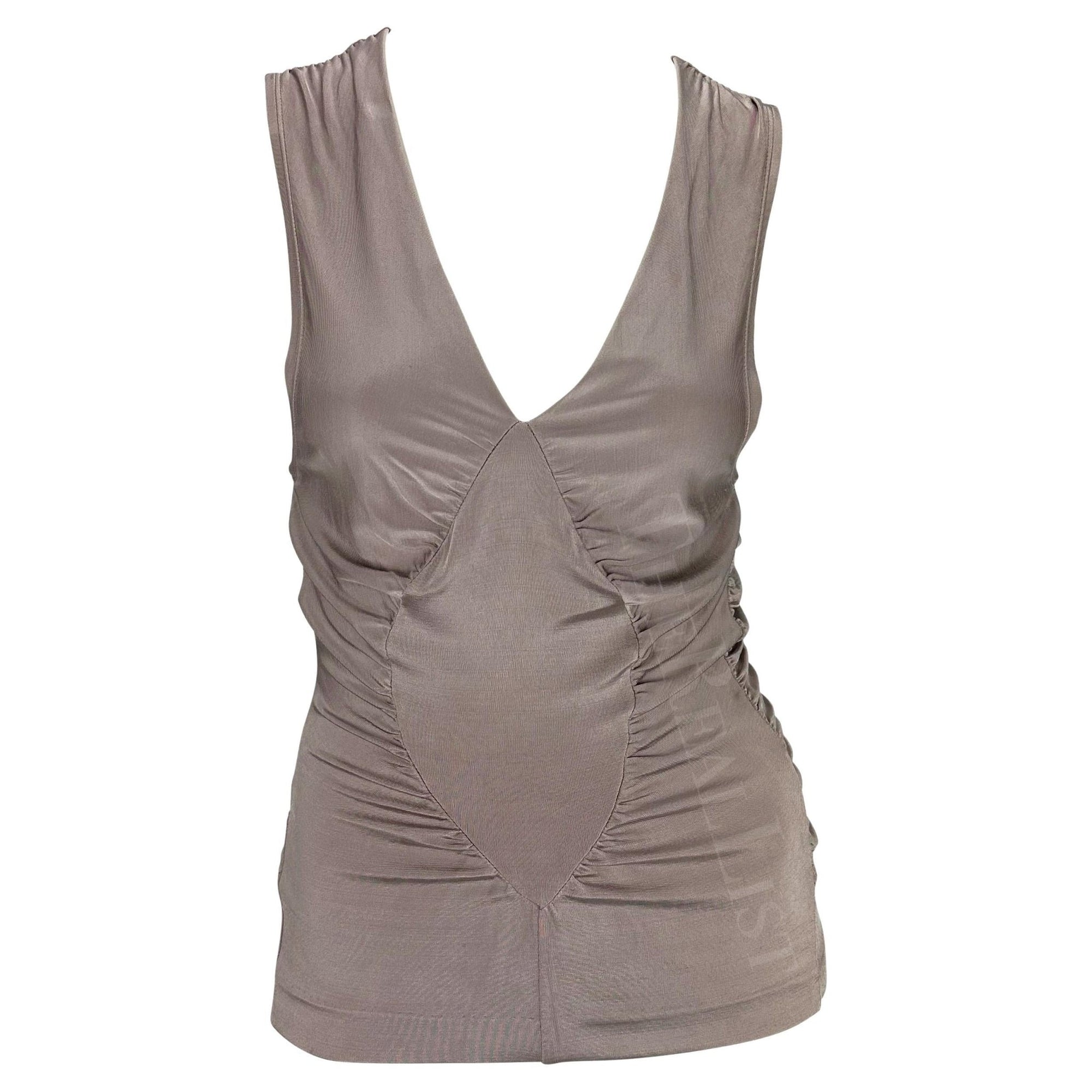 S/S 2003 Yves Saint Laurent Rive Gauche by Tom Ford Blush Slinky Tank Top - RealList