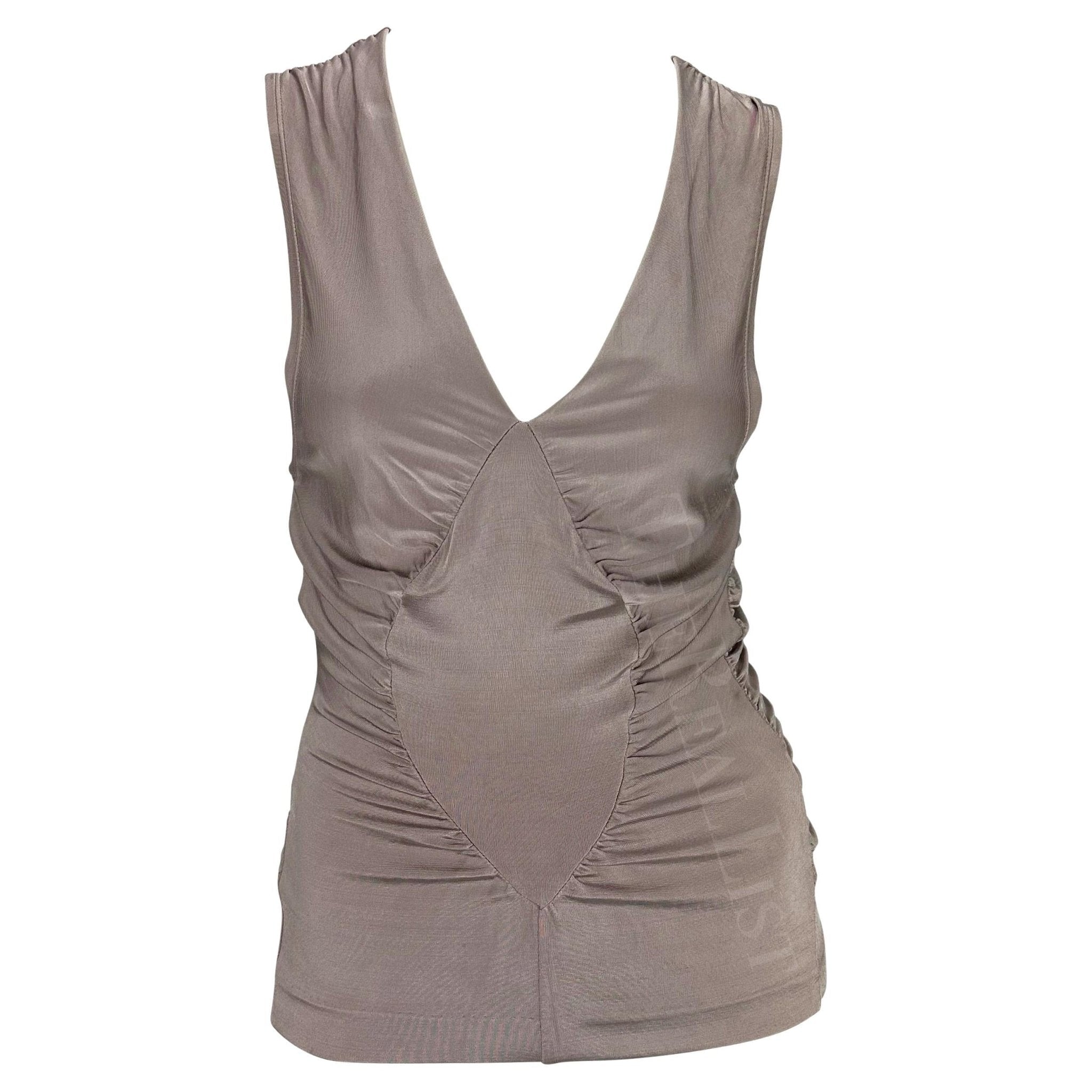 S/S 2003 Yves Saint Laurent Rive Gauche by Tom Ford Blush Slinky Tank Top - RealList