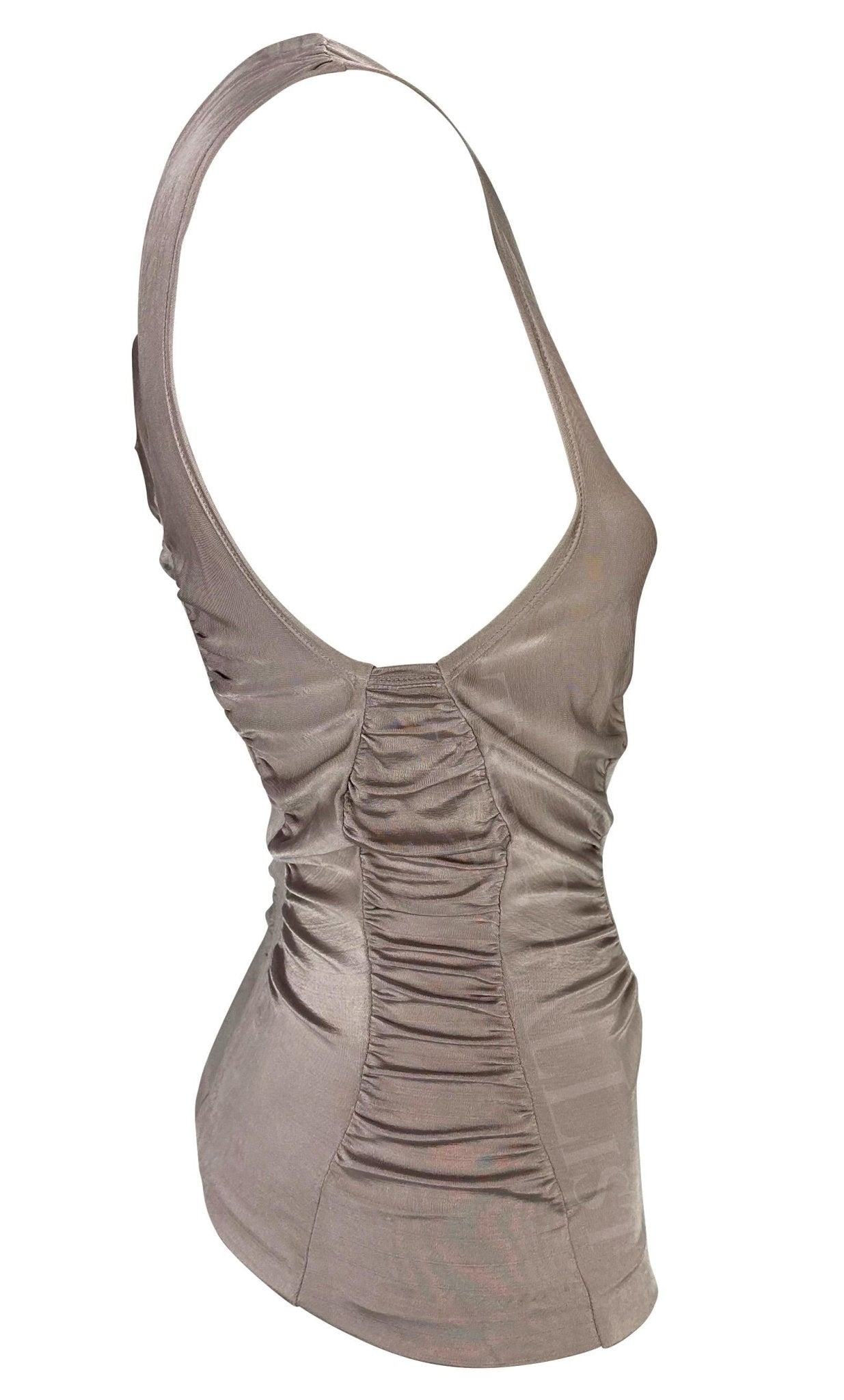 S/S 2003 Yves Saint Laurent Rive Gauche by Tom Ford Blush Slinky Tank Top - RealList