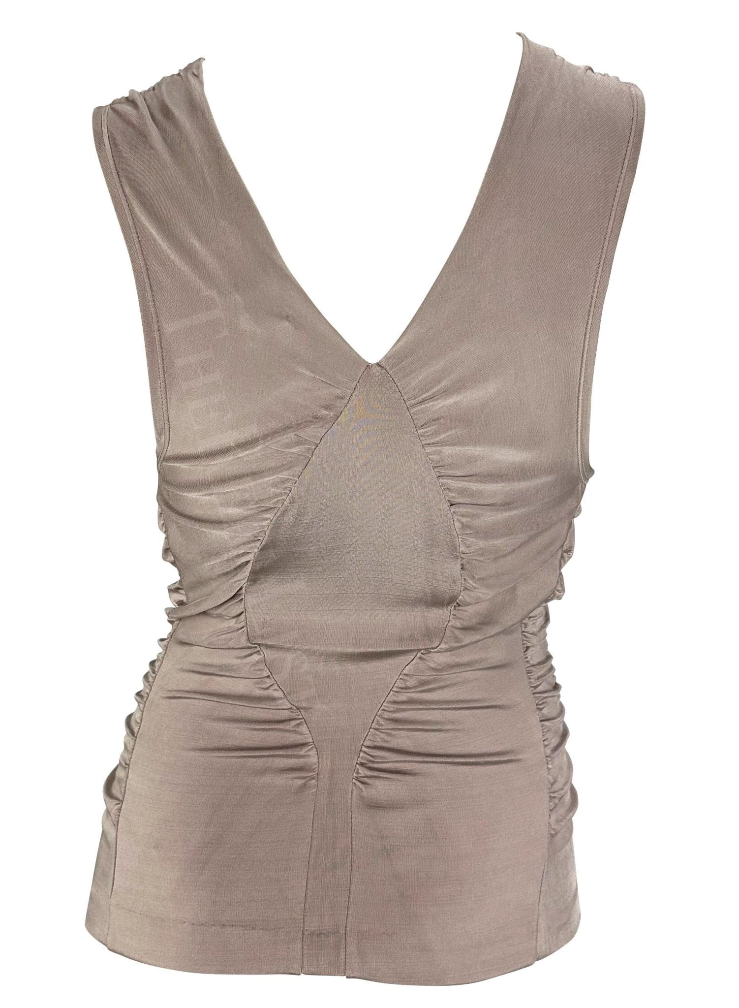 S/S 2003 Yves Saint Laurent Rive Gauche by Tom Ford Blush Slinky Tank Top - RealList