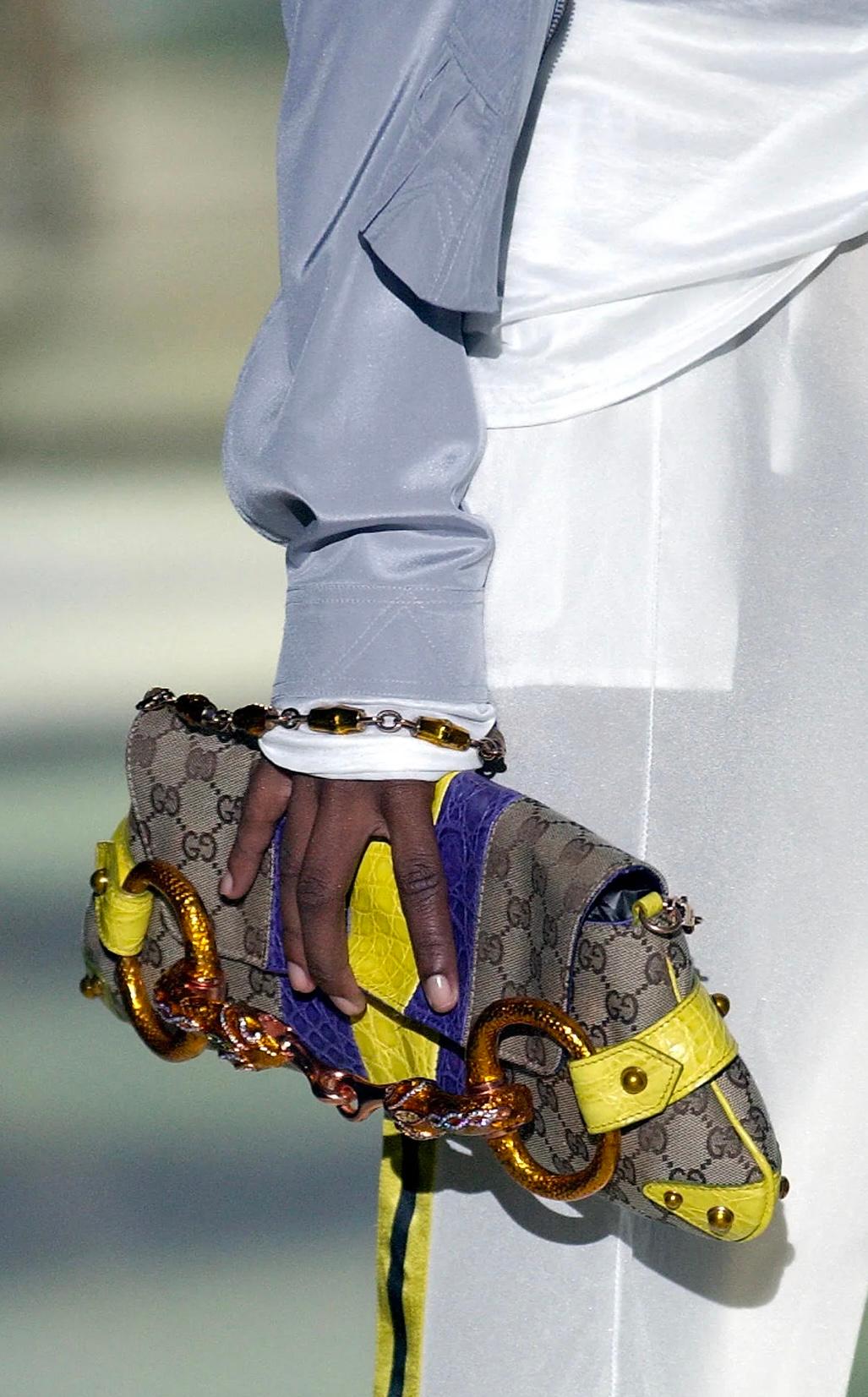 S/S 2004 Gucci by Tom Ford Yellow Alligator Serpent Horsebit Small Shoulder Bag - RealList