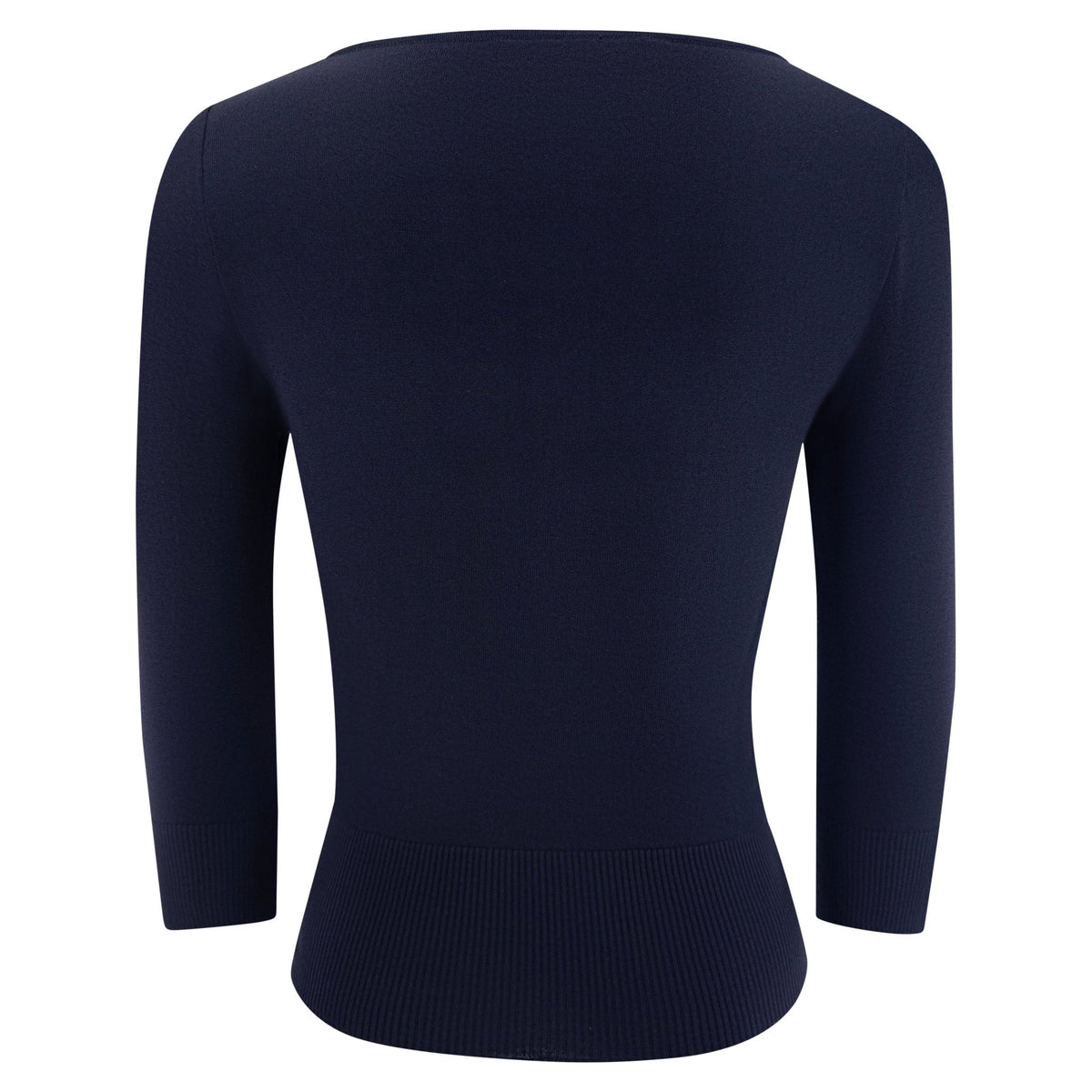 S/S 2004 Valentino Garavani Navy Blue Knit Ribbon Lace - Up Top - RealList