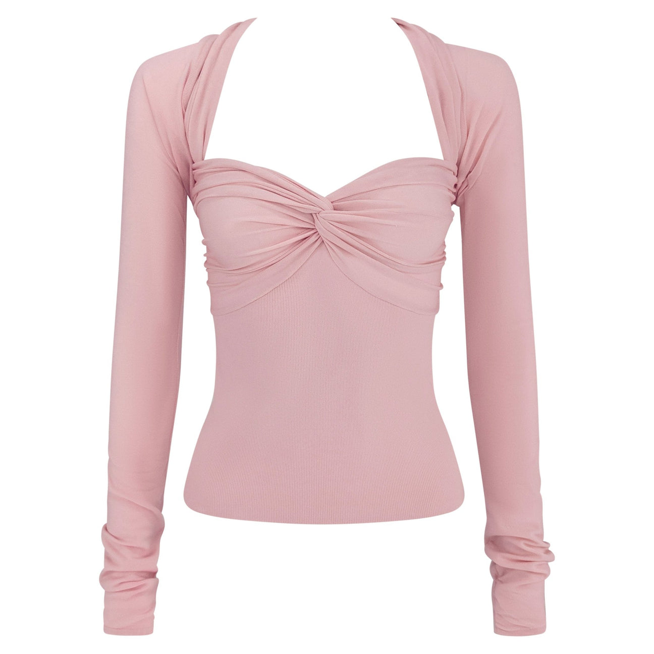 S/S 2004 Valentino Garavani Pink Bodycon Knit Tank Shrug Sweater Set - RealList