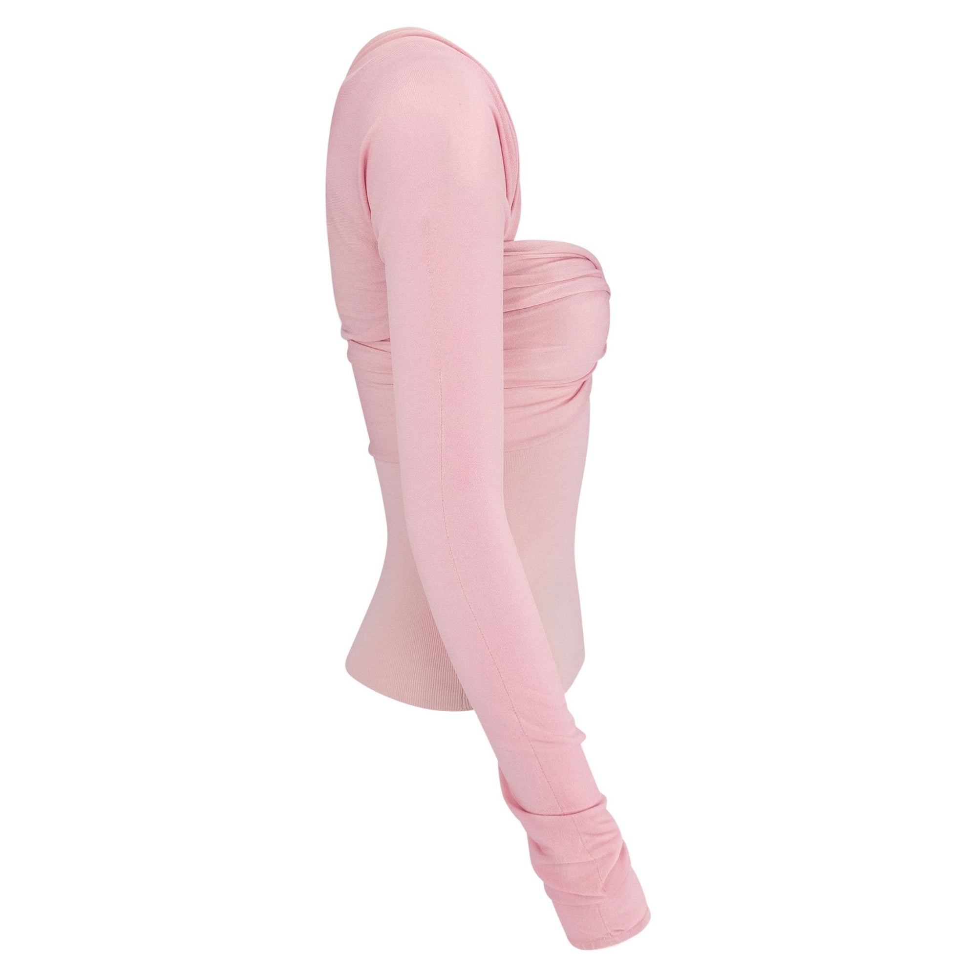 S/S 2004 Valentino Garavani Pink Bodycon Knit Tank Shrug Sweater Set - RealList