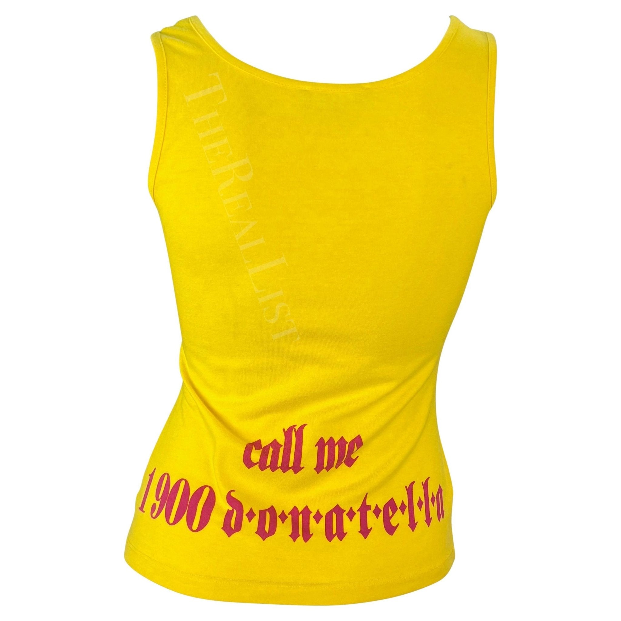 S/S 2004 Versace by Donatella Runway Neon Pop - Art Warhol Stretch Tank Top - RealList