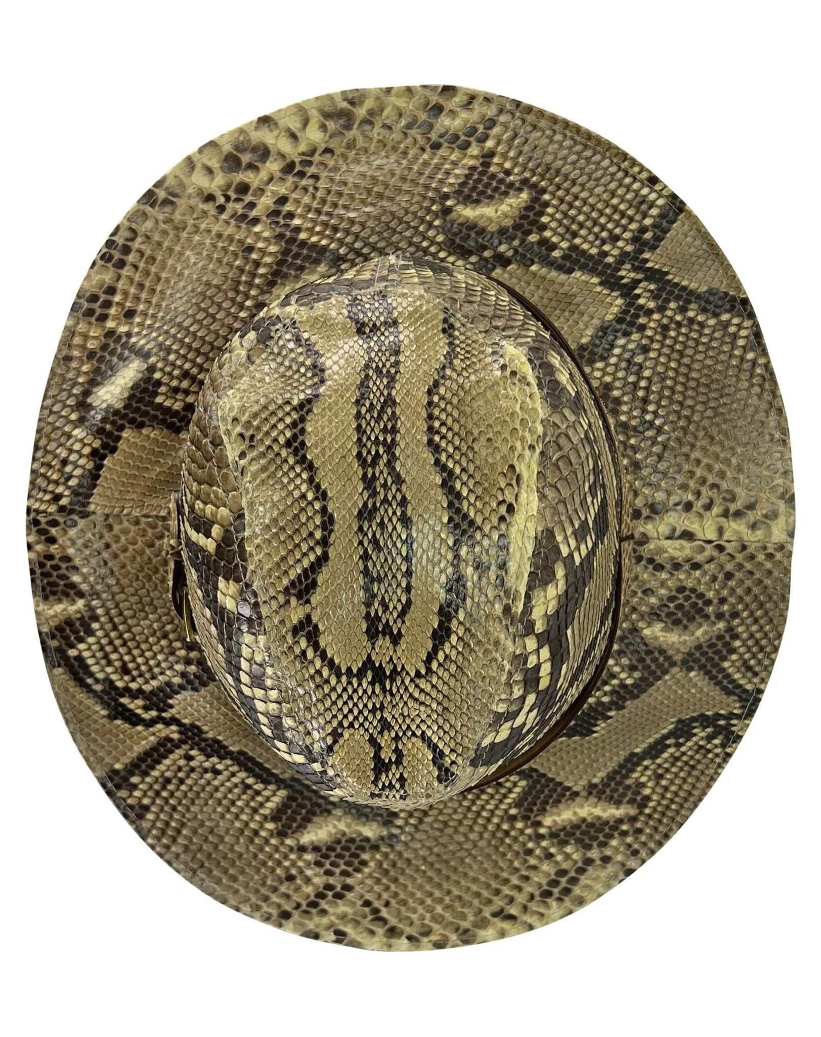S/S 2005 Dolce & Gabbana Genuine Python Wide Brim Logo Buckle Hat - RealList
