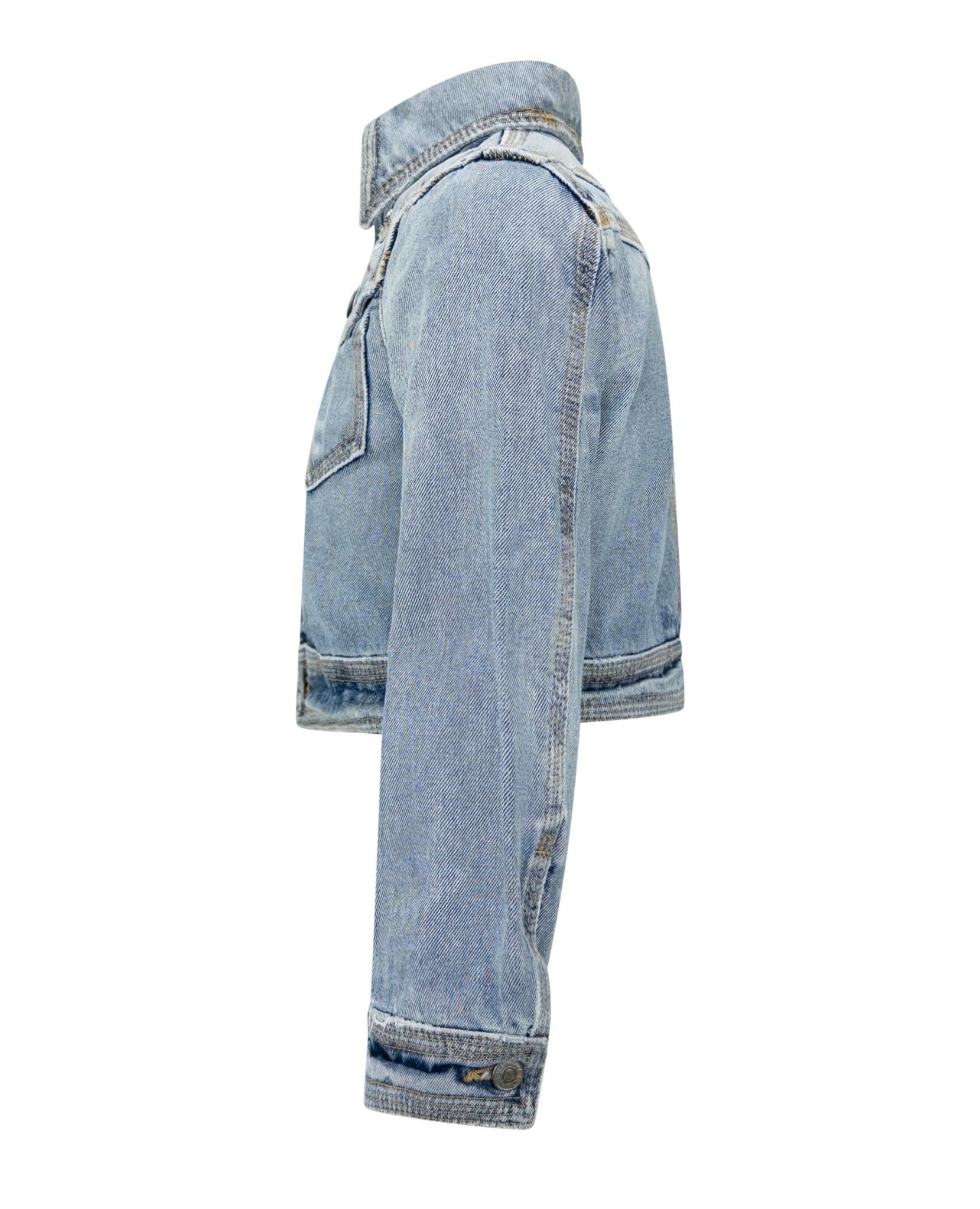 S/S 2005 Dsquared2 Marijuana Leaf Stoner Distressed Denim Cropped Jacket - RealList