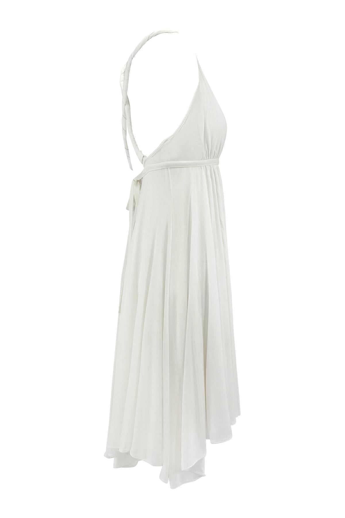 S/S 2005 Michael Kors Runway Plunging White Flare Mini Dress - RealList