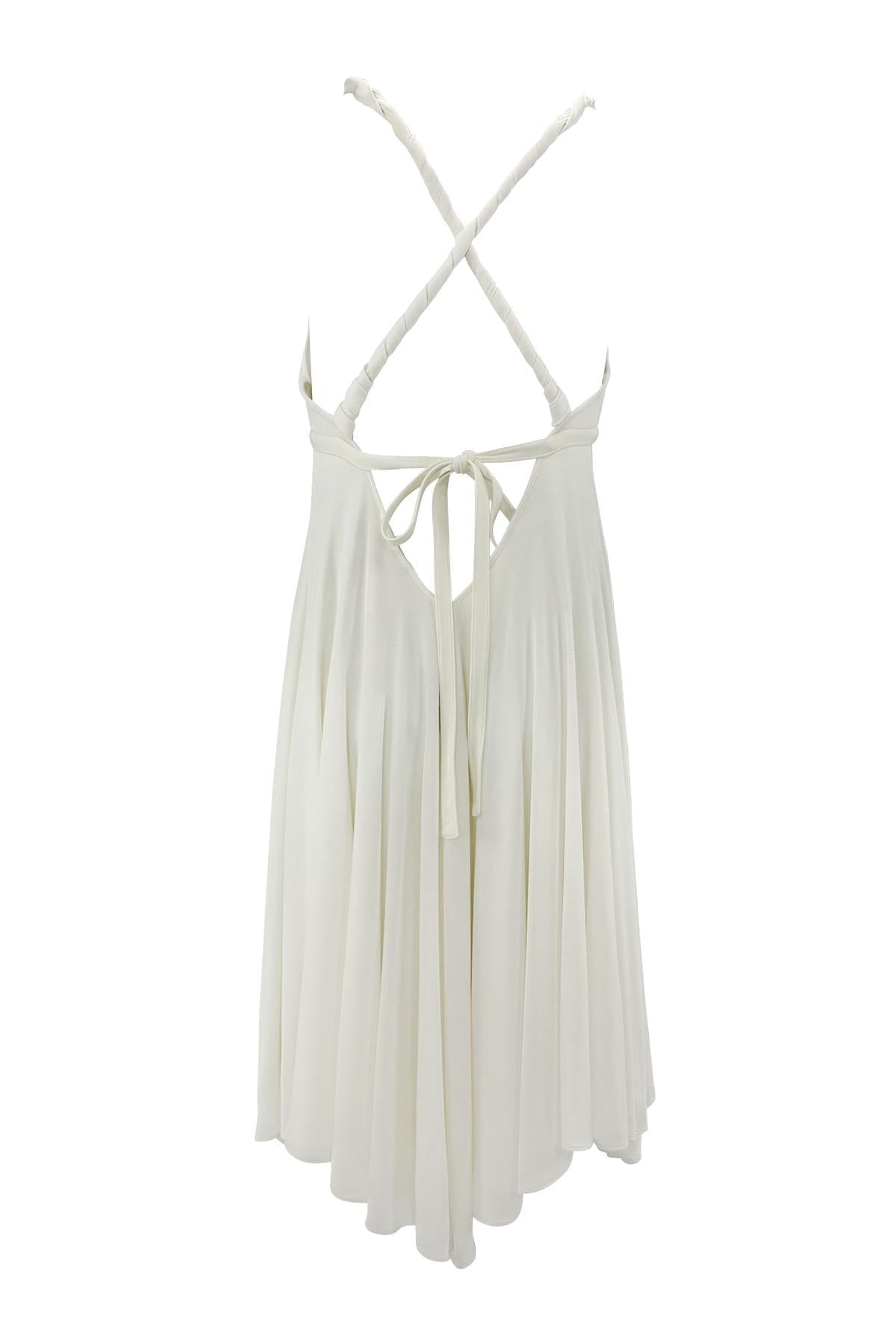 S/S 2005 Michael Kors Runway Plunging White Flare Mini Dress - RealList
