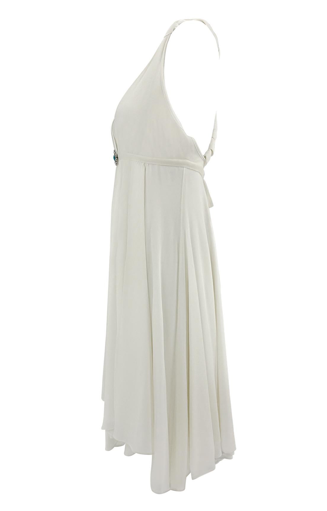 S/S 2005 Michael Kors Runway Plunging White Flare Mini Dress - RealList