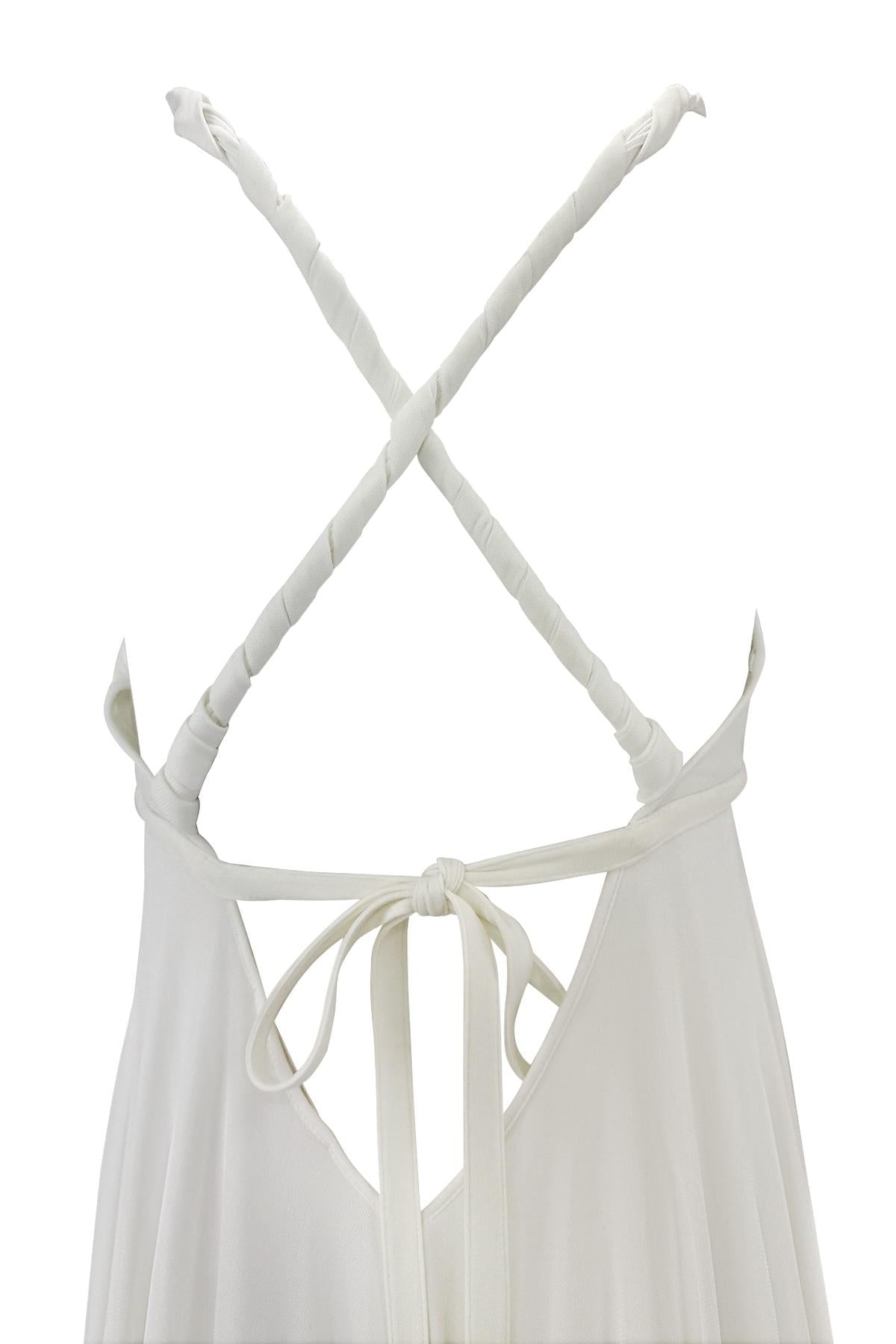 S/S 2005 Michael Kors Runway Plunging White Flare Mini Dress - RealList