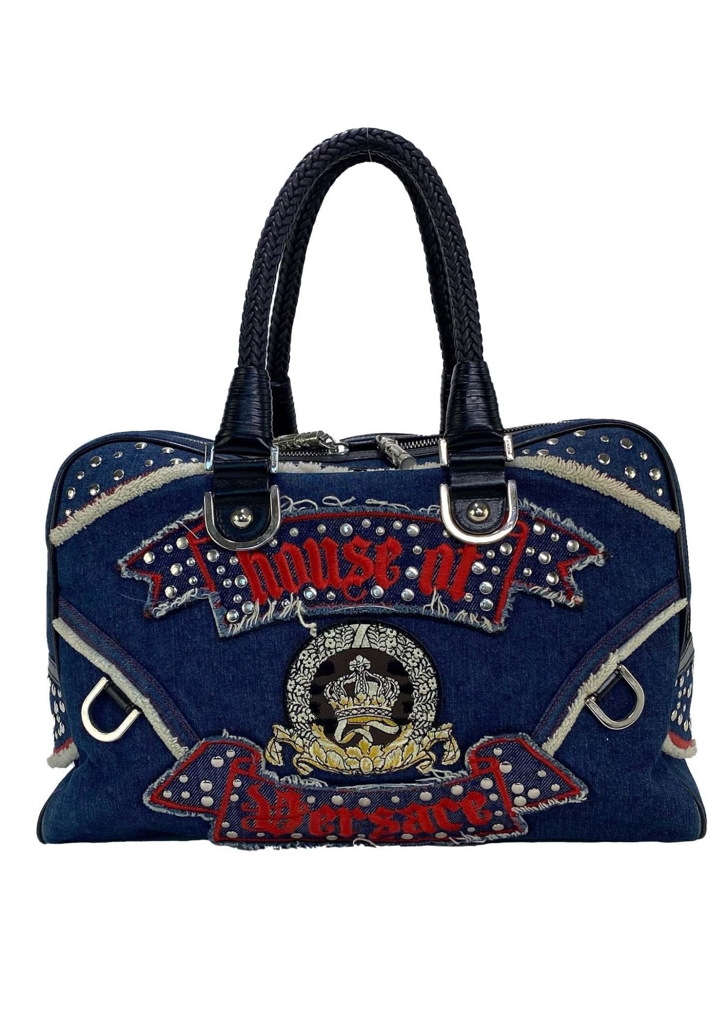 S/S 2005 Versace by Donatella Versace Chaos Couture Denim Bag Runway - RealList
