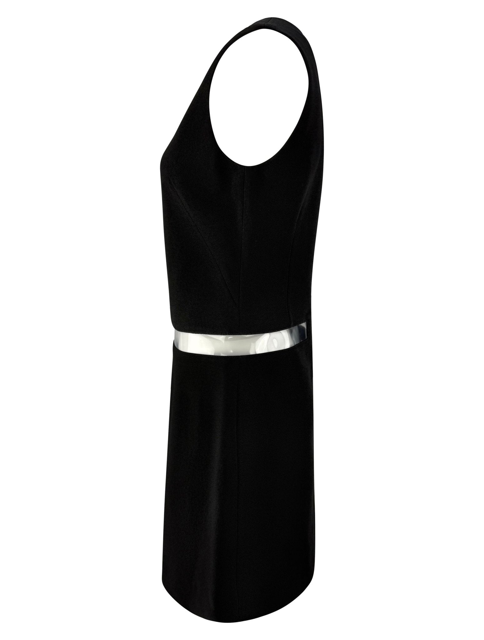 S/S 2010 Michael Kors Runway Clear PVC Cutout Black A Line Sleeveless Dress - RealList