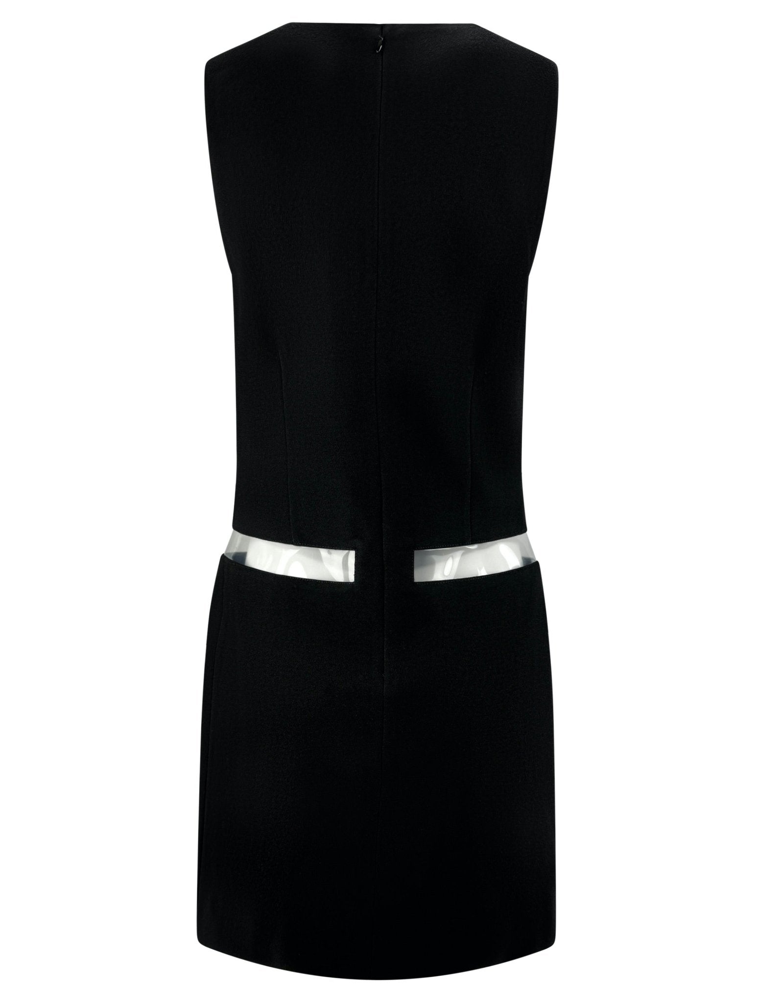 S/S 2010 Michael Kors Runway Clear PVC Cutout Black A Line Sleeveless Dress - RealList