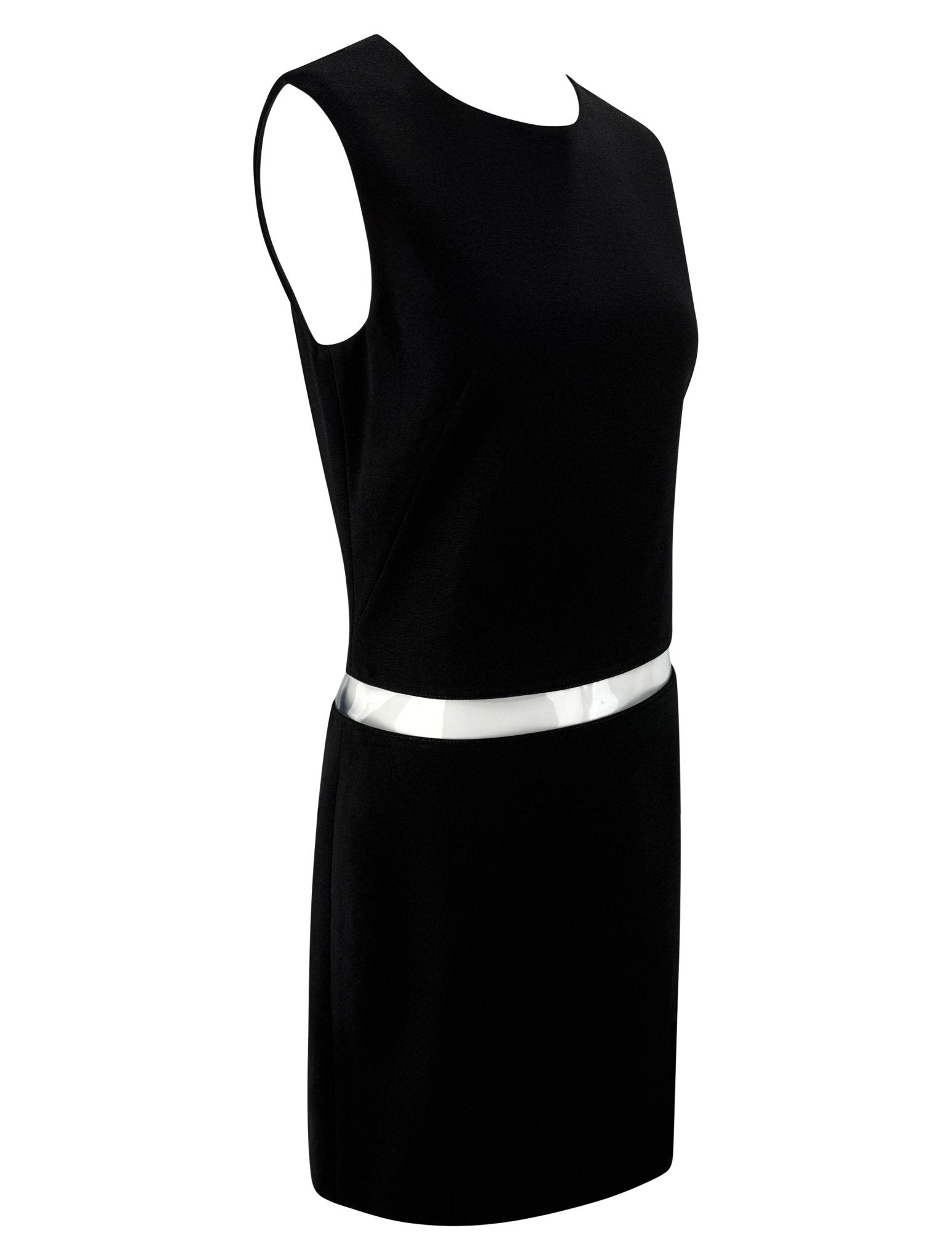 S/S 2010 Michael Kors Runway Clear PVC Cutout Black A Line Sleeveless Dress - RealList