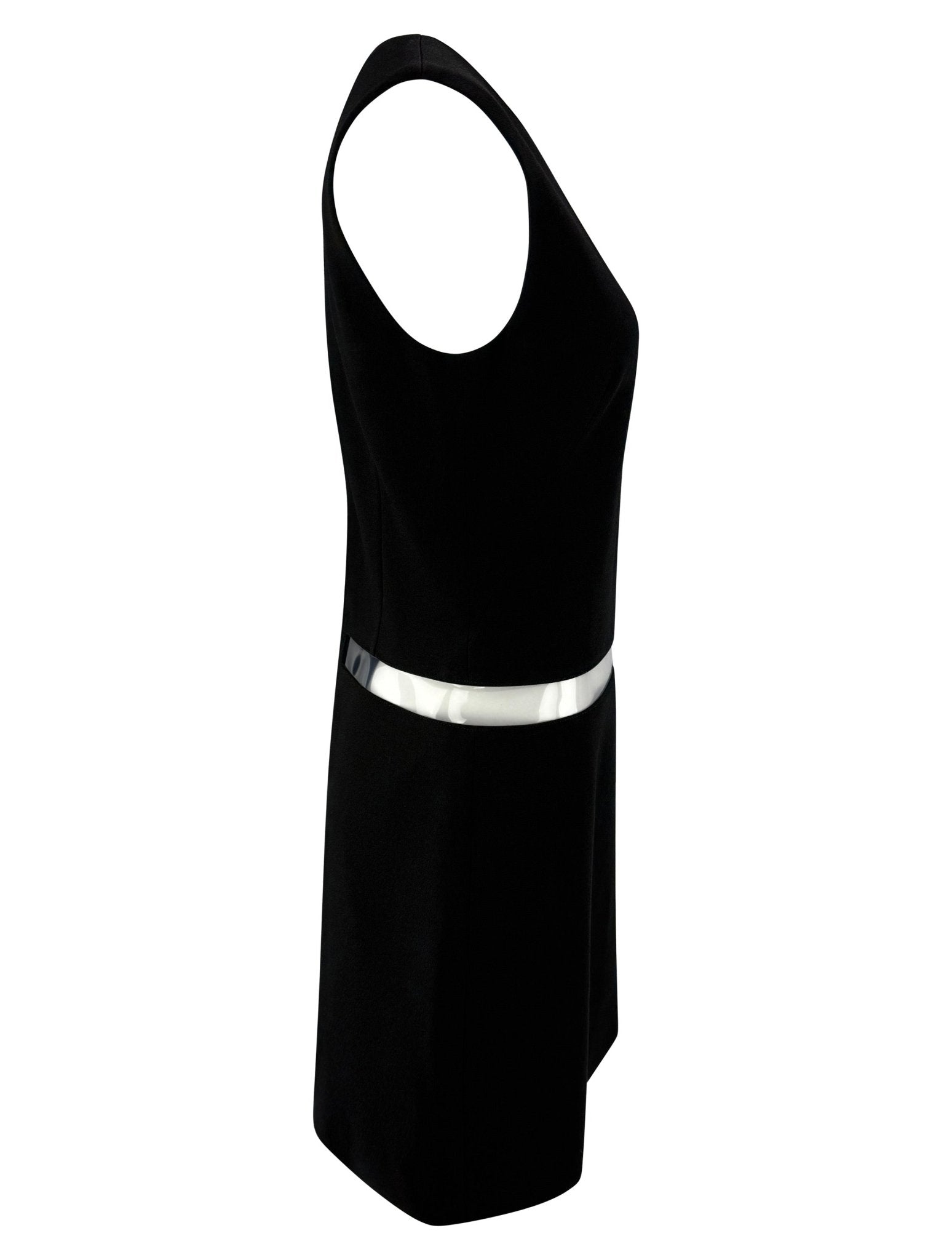 S/S 2010 Michael Kors Runway Clear PVC Cutout Black A Line Sleeveless Dress - RealList