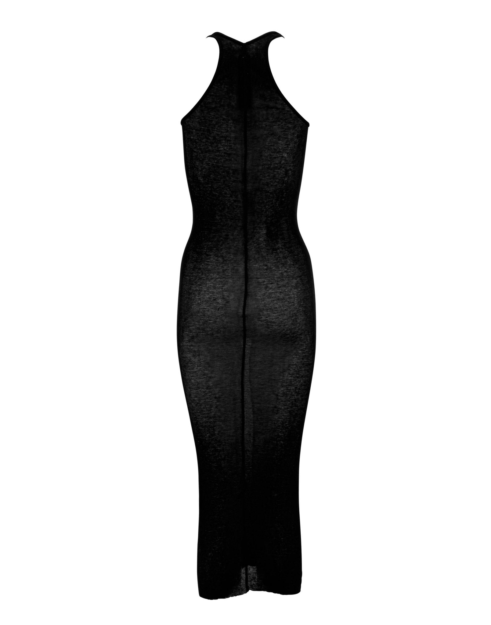 S/S 2010 Rick Owens "Release" Sheer Black Stretch Jersey Maxi Tank Dress - RealList