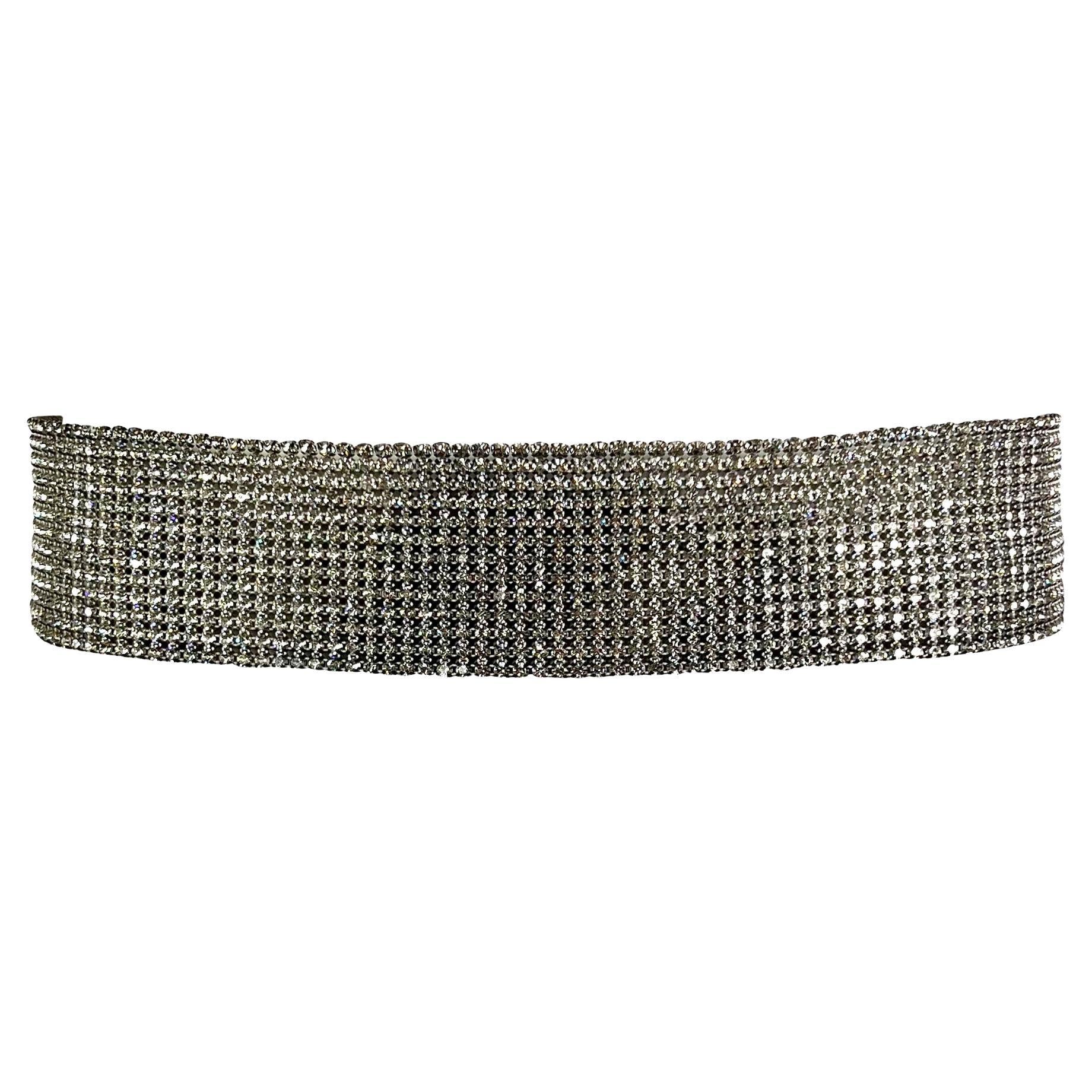 S/S 2000 Dolce & Gabbana Runway Swarovski Crystal Rhinestone Belt